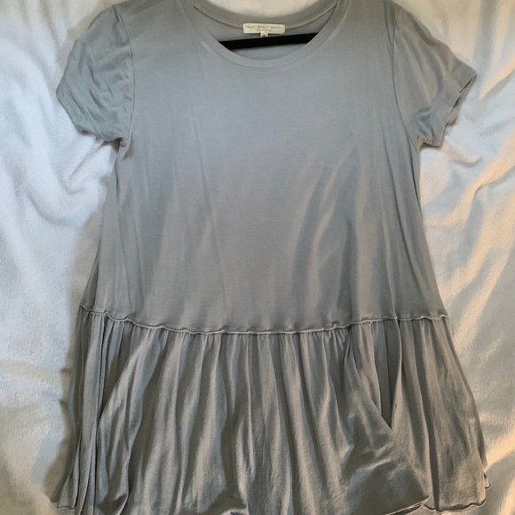 Truly Madly Deeply Light Blue Baby Doll T-Shirt - Picture 1 of 4
